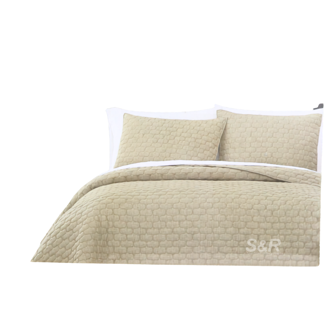 Silver & Sage Plain Coverlet Set King Size